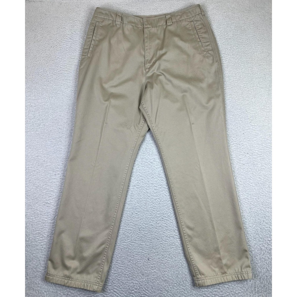 Duluth Trading Co Mens 36x32 Beige Cotton Chino Straight Leg Casual Pants